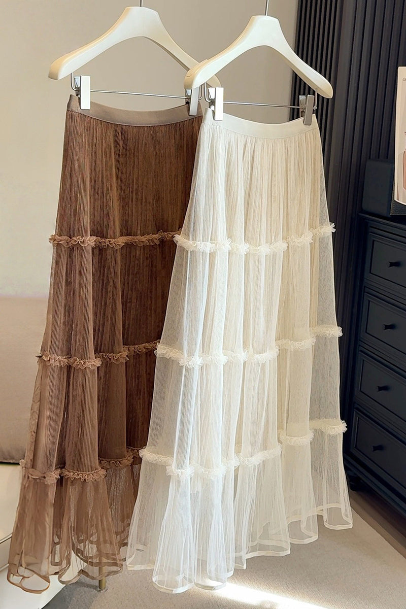 Tiered Midi Skirt