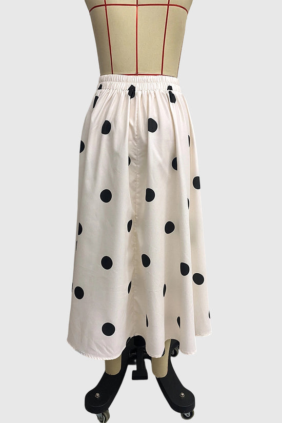Polka Dot Midi Skirt