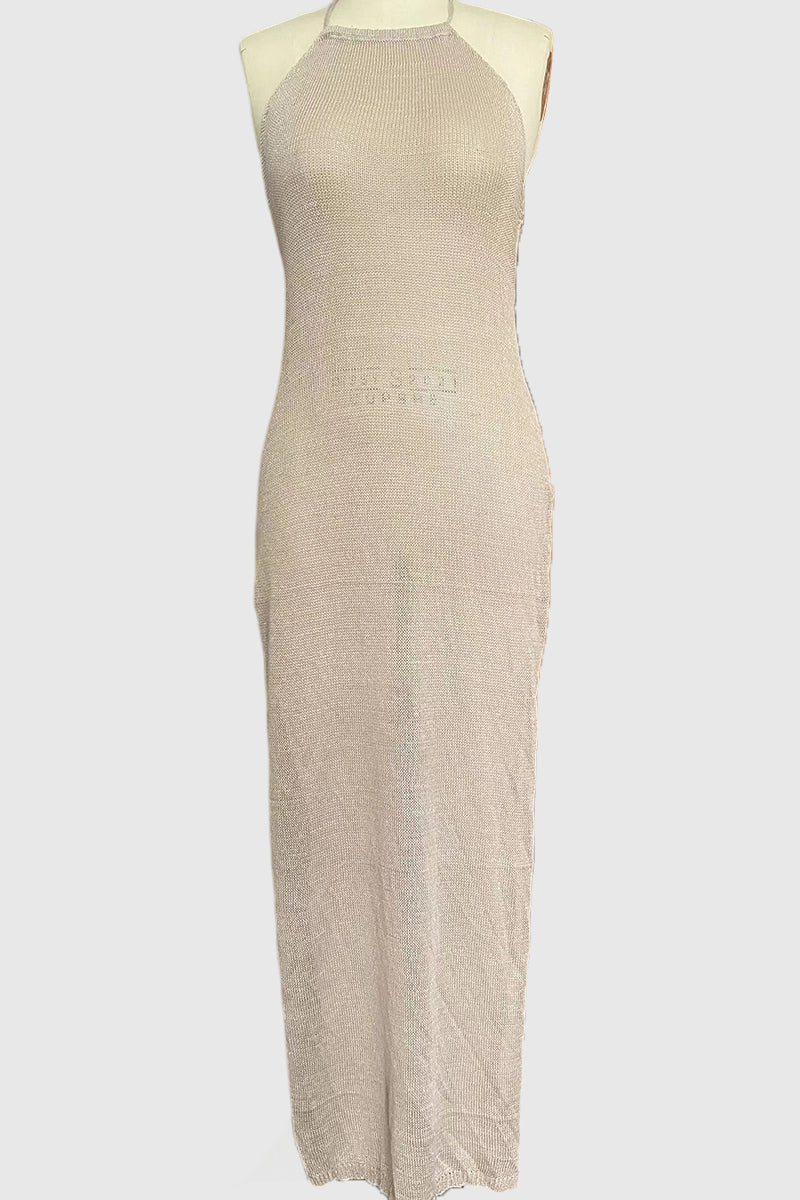 Sleeveless Maxi Dress with High Slits