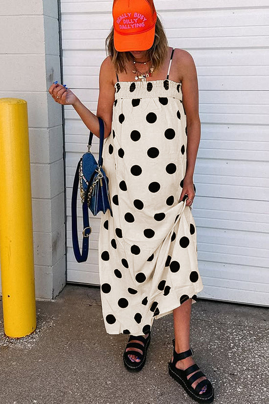 Polka Dot Casual Maxi Dress