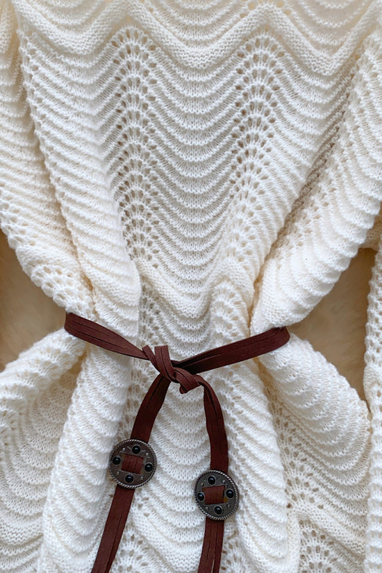 Wave Pattern Knit Sweater