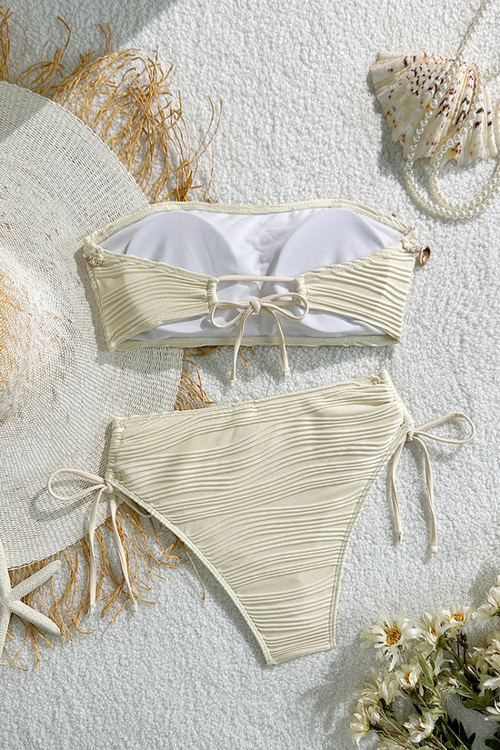 Shell-Embellished Bandeau Bikini Set