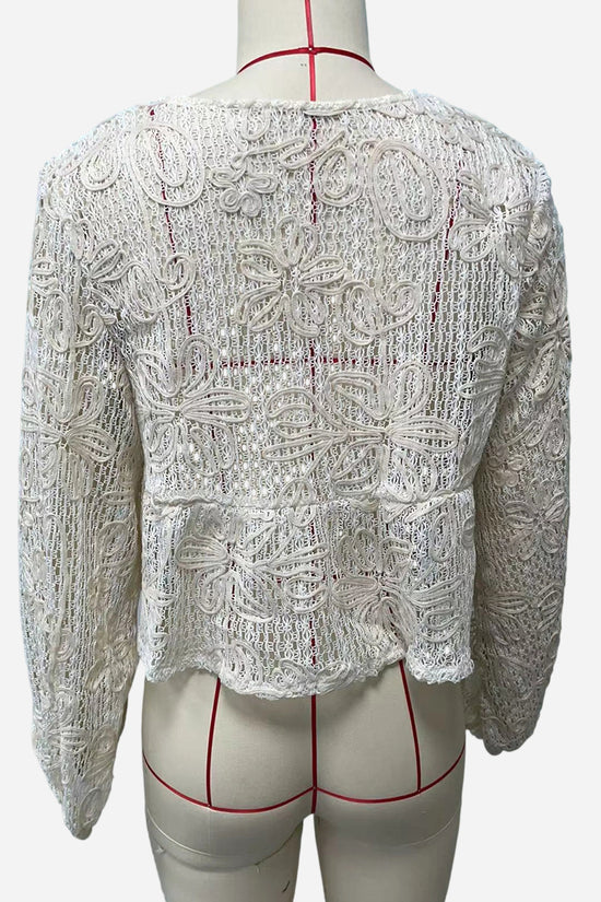 Crochet Tie Front Crop Top