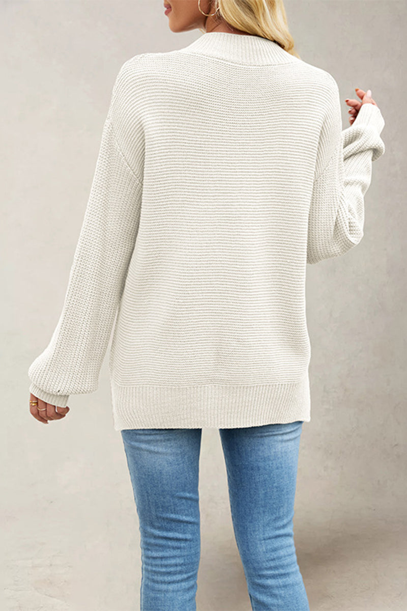 Casual Loose Fit Long Sleeve Sweater