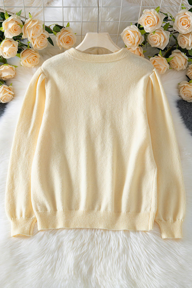 Elegant Knitted Button-Up Cardigan