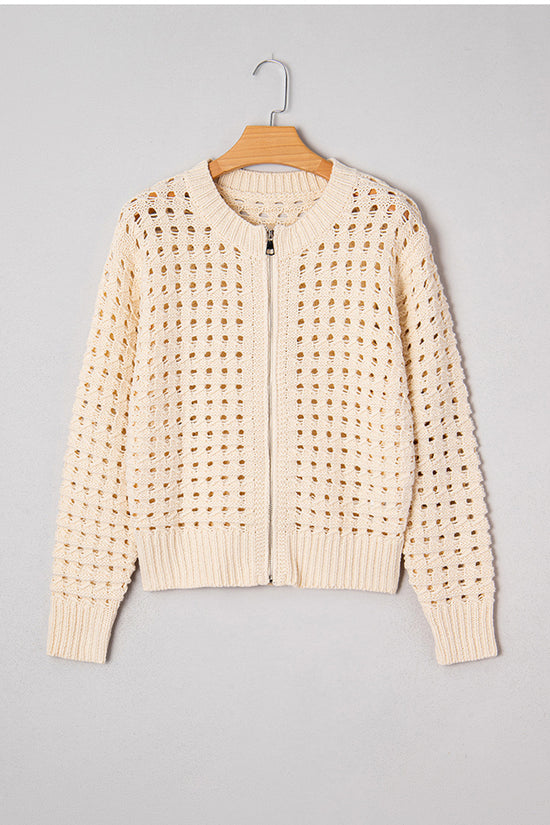 Crochet Zip-Up Cardigan