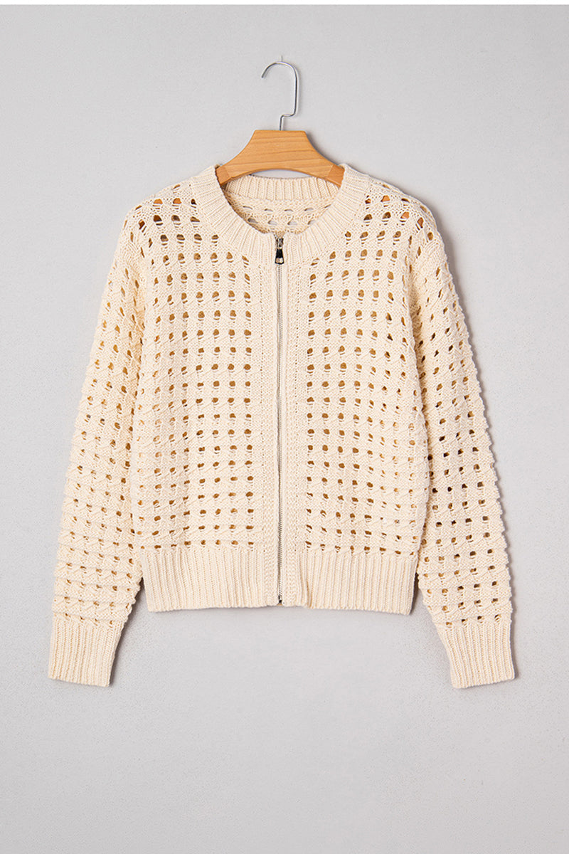 Crochet Zip-Up Cardigan