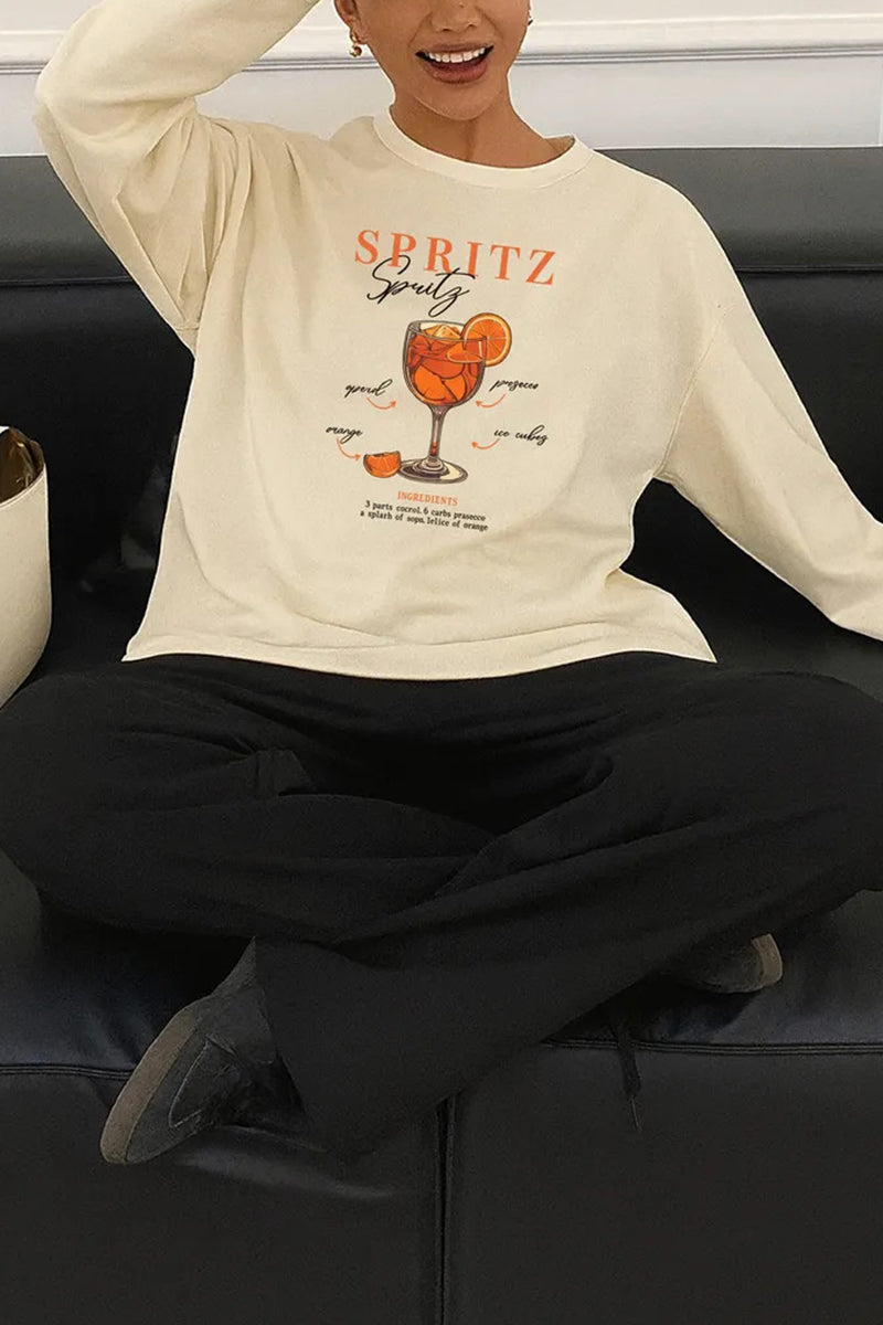 Graphic Spritz Cocktail Long Sleeve Tee