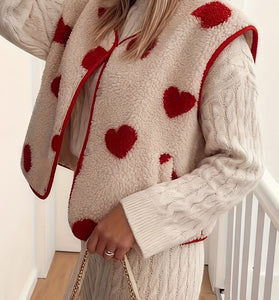Heart Pattern Sleeveless Vest