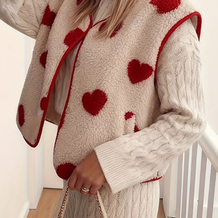Heart Pattern Sleeveless Vest