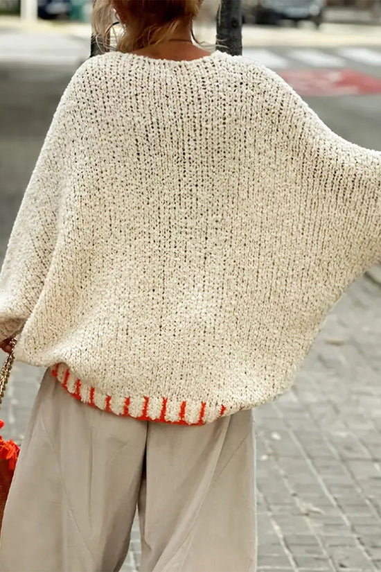 Star Applique Oversized Knit Sweater