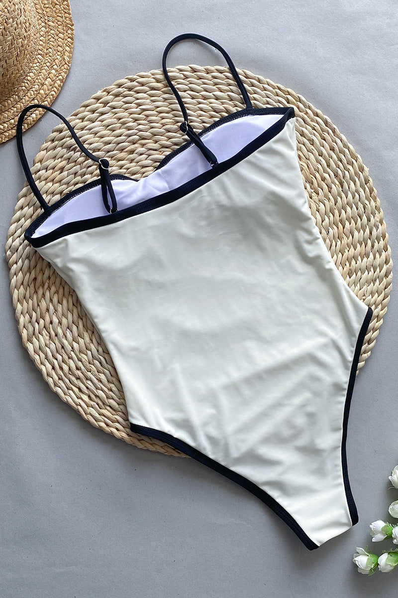 Elegant Strappy One-Piece Swimsuit