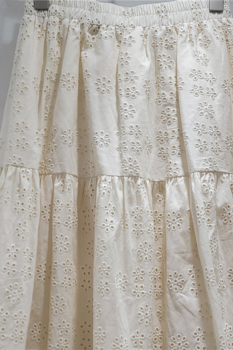 Elegant Floral Midi Skirt