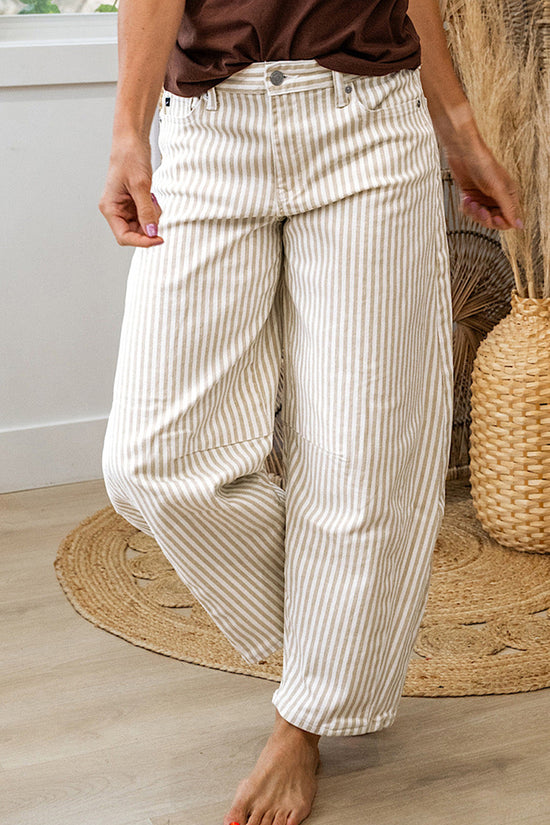 Striped Wide Leg Jeans