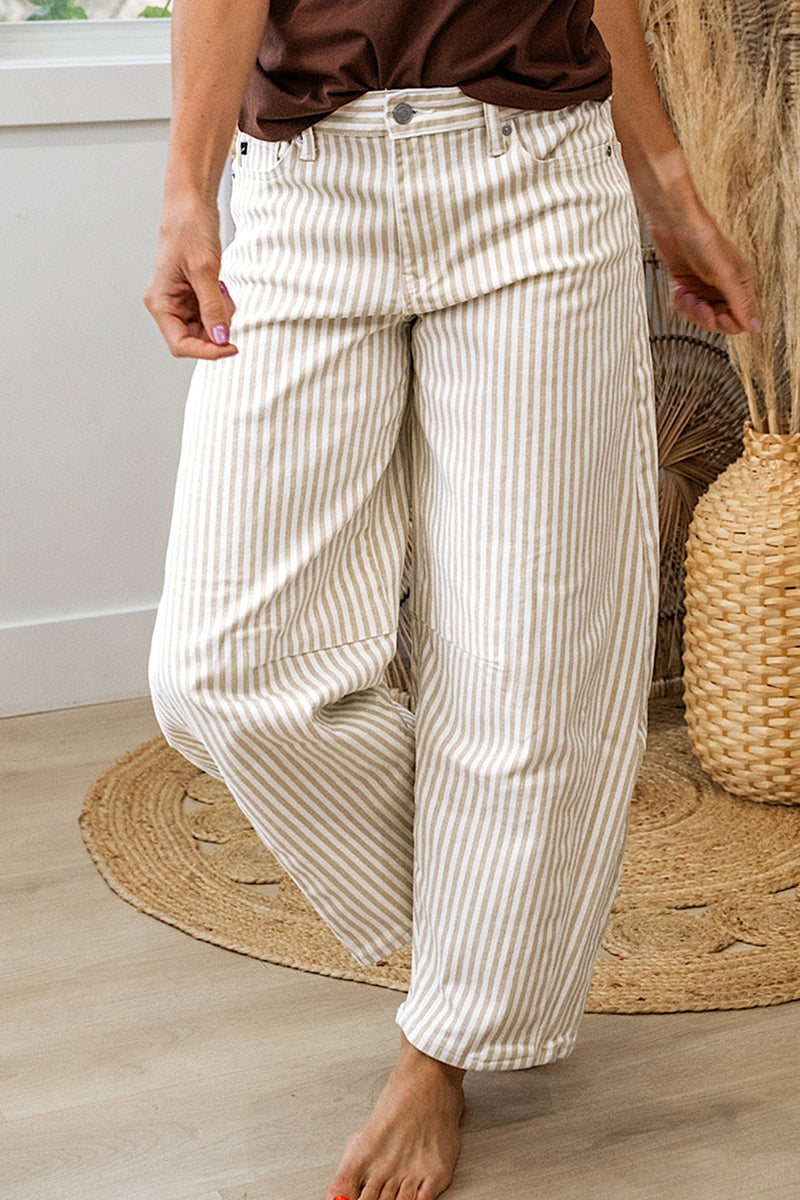 Striped Wide Leg Jeans