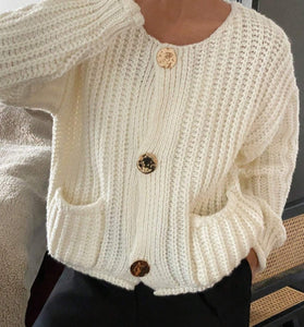 Knit Button-Up Cardigan