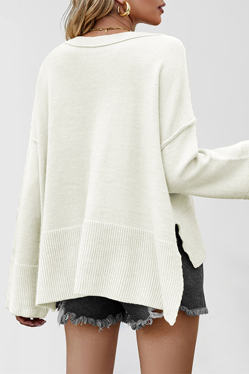 Relaxed Fit Long Sleeve Sweater