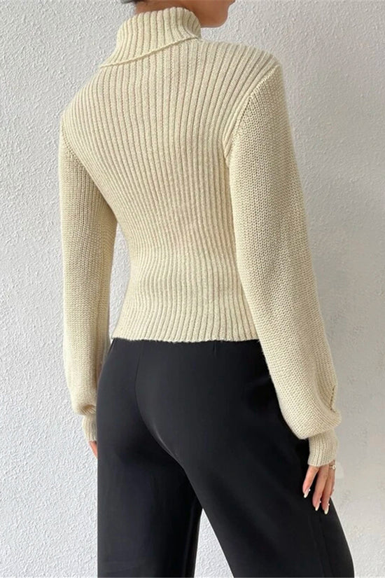 Cutout Mockneck Sweater