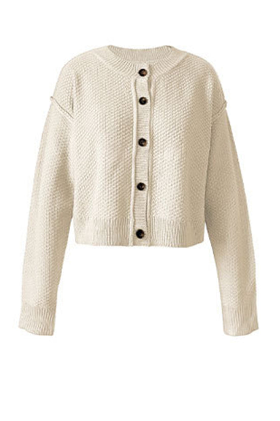 Casual Button-Up Cardigan Sweater