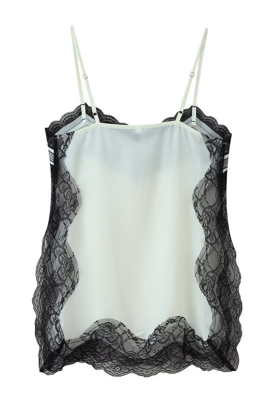 Lace Trim Sleeveless Cami