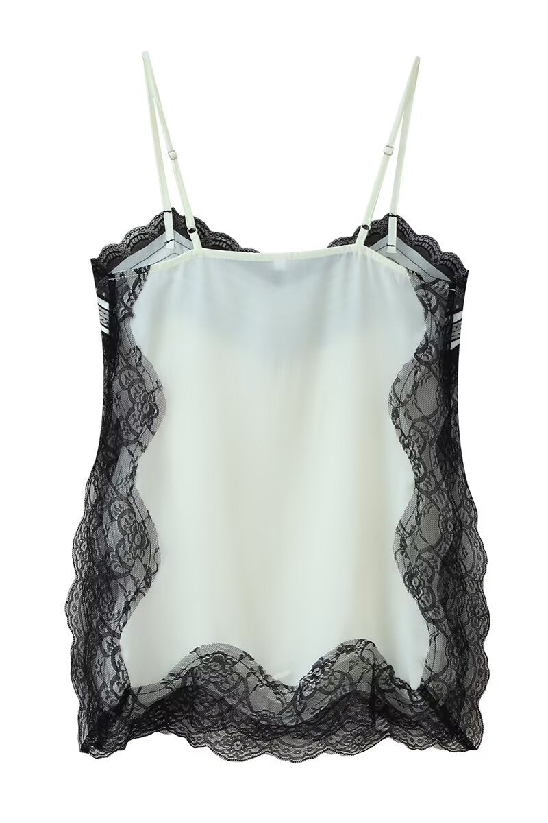 Lace Trim Sleeveless Cami