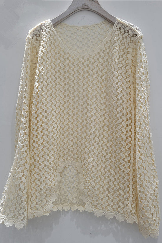 Elegant Patterned Openwork Top