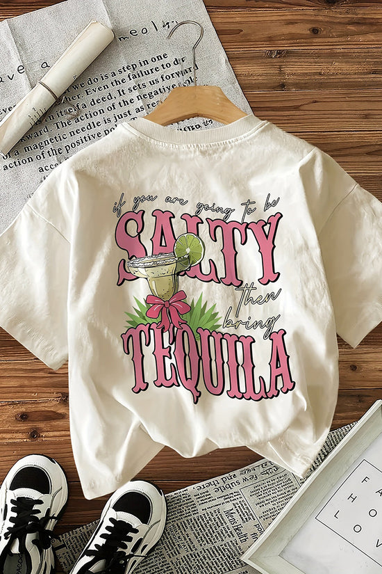 Graphic Tee with Fun Tequila Print