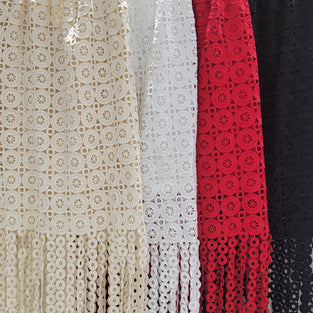 Intricate Crochet Midi Skirt