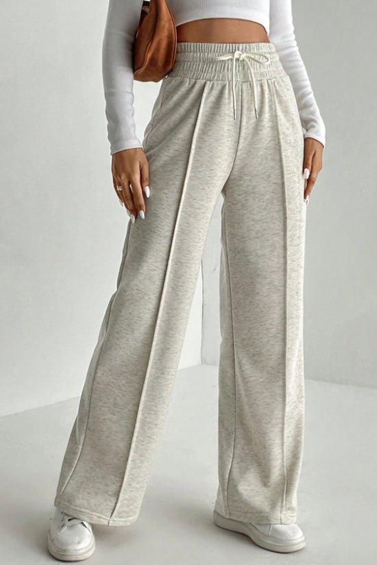 High-Waisted Wide-Leg Casual Pants
