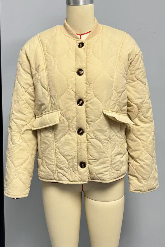 Quilted Button-Up Jacket