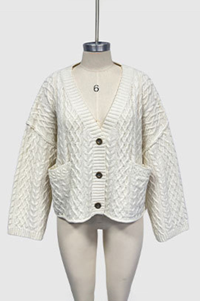 Cable Knit Buttoned Cardigan