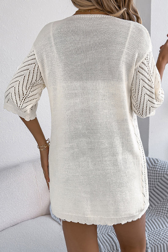 Elegant Open-Front Knit Cardigan