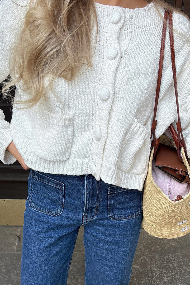 Buttoned Cardigan with Pockets