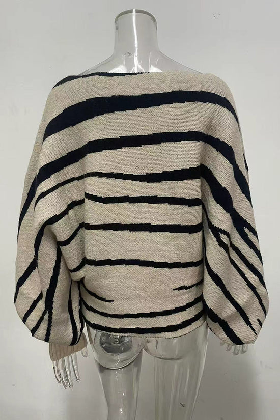 Striped Off-Shoulder Sweater
