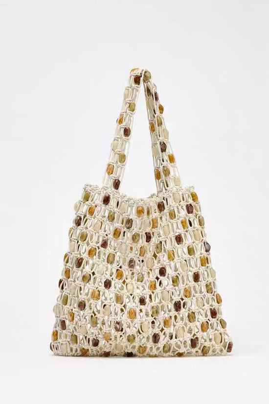 Chic Beaded Tote Bag