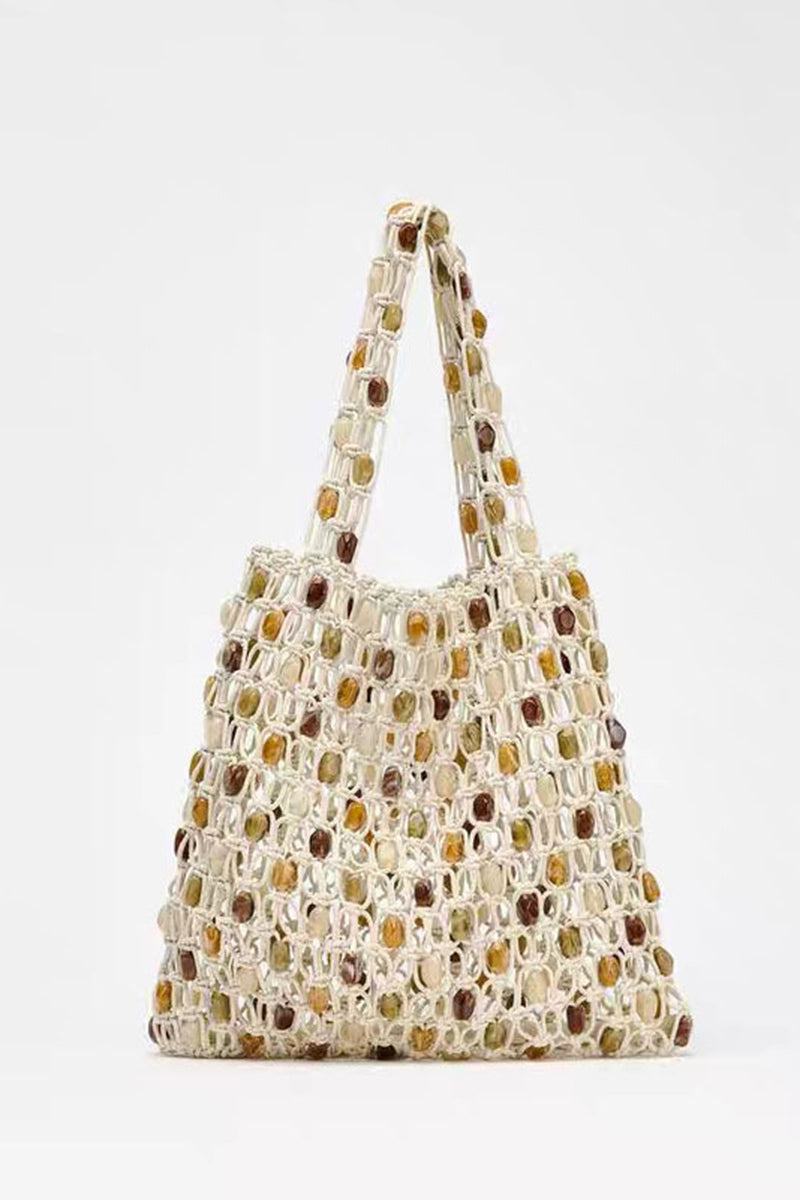 Chic Beaded Tote Bag