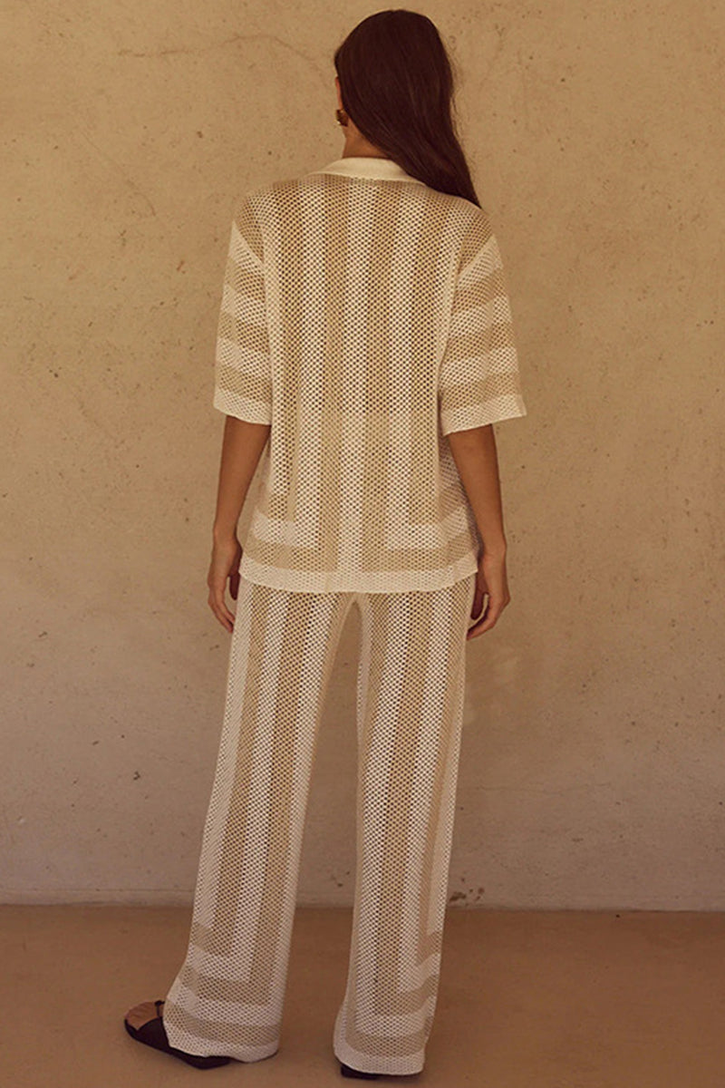 Striped Sleeve and Pants Set