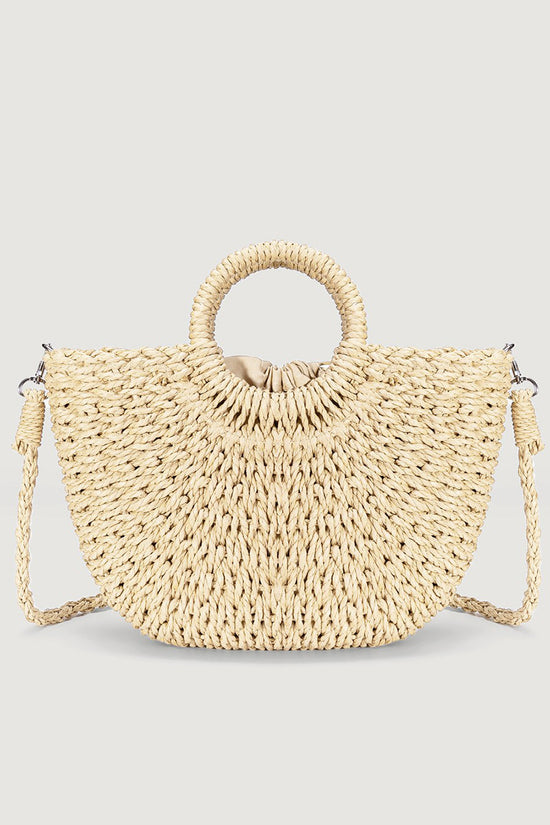 Vibrant Floral Straw Handbag