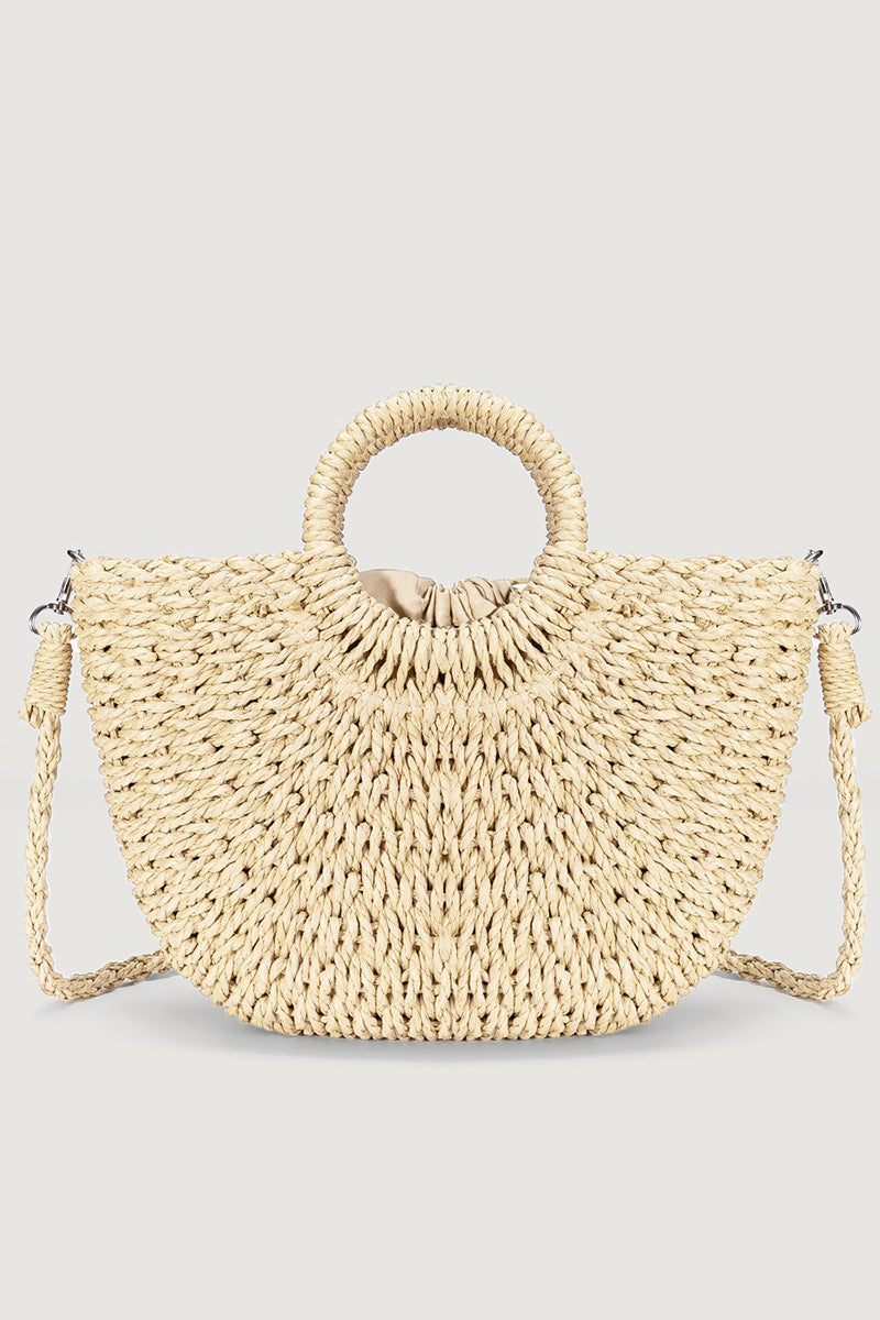 Vibrant Floral Straw Handbag