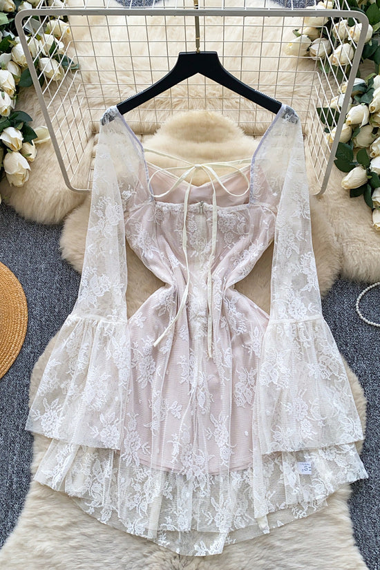 Elegant Lace Sleeveless Casual Dress