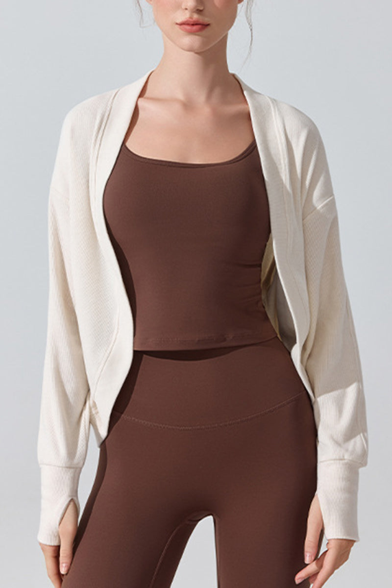 Relaxed Long Sleeve Open Front Cardigan
