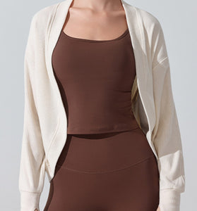Relaxed Long Sleeve Open Front Cardigan