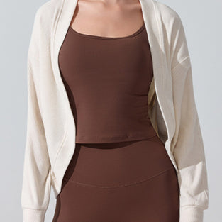 Relaxed Long Sleeve Open Front Cardigan