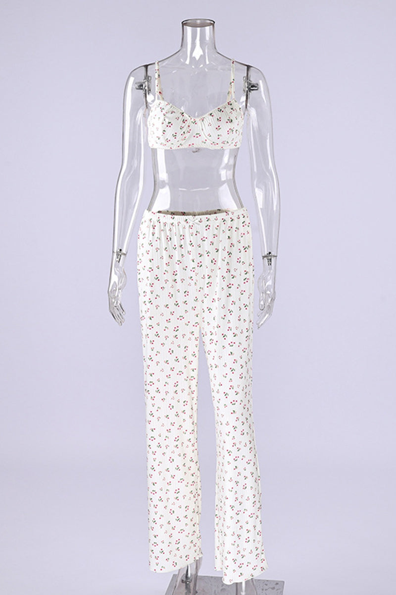 Floral Sleeveless Loungewear Set