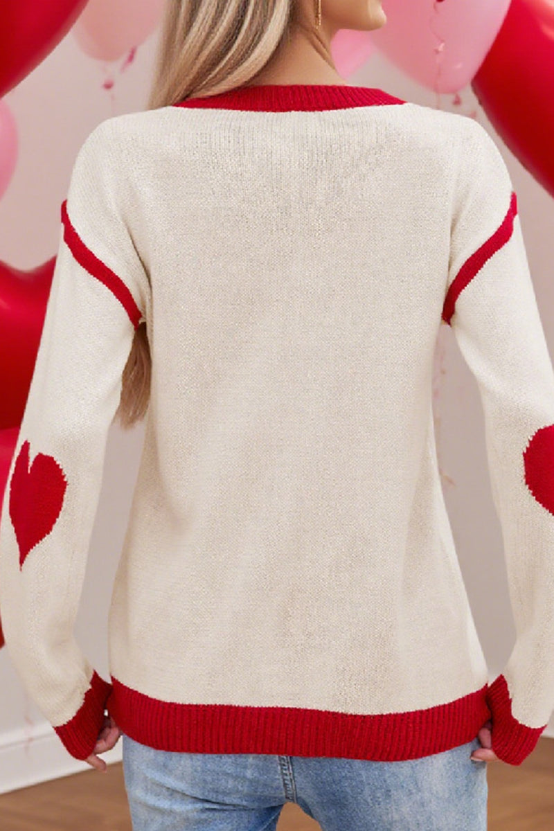 Heart Motif Relaxed Fit Sweater