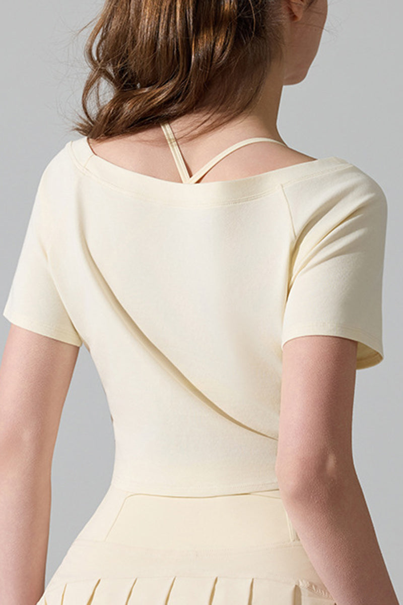 Twist Front Active Crop Top