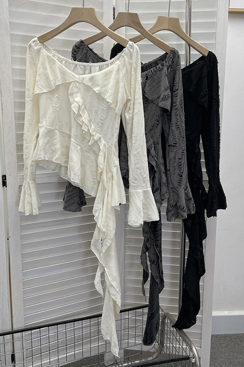 Ruffled Off-Shoulder Blouse