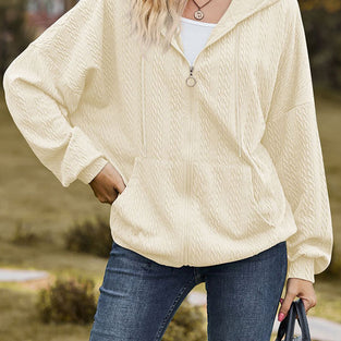 Cozy Hooded Zip-Up Sweatshirt