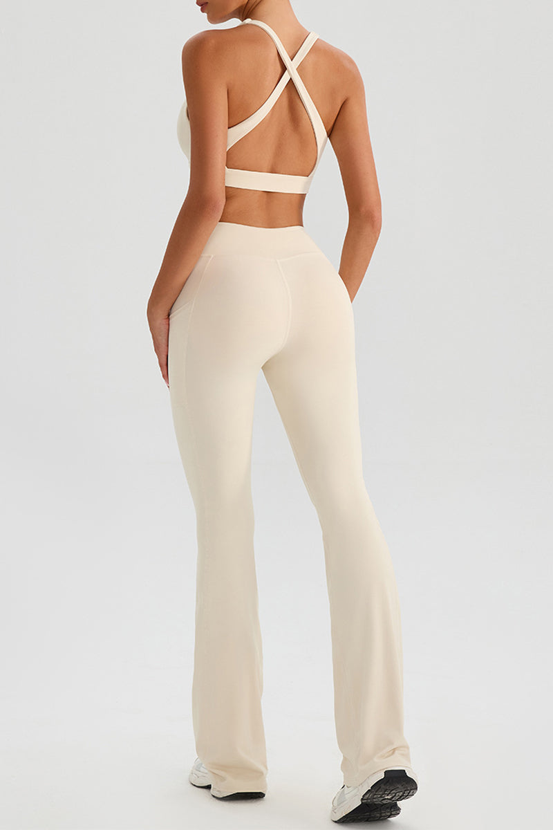 Sleek Crossover Waist Joggers