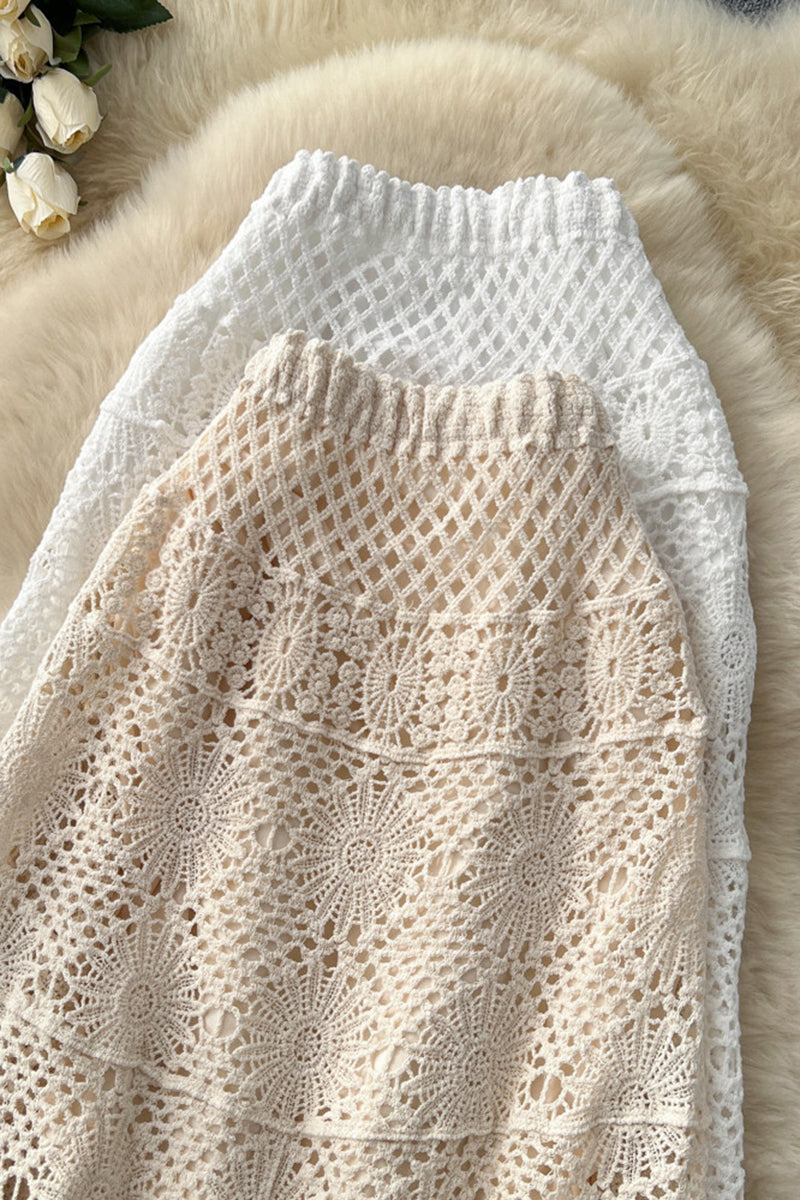 Elegant Crochet Midi Skirt